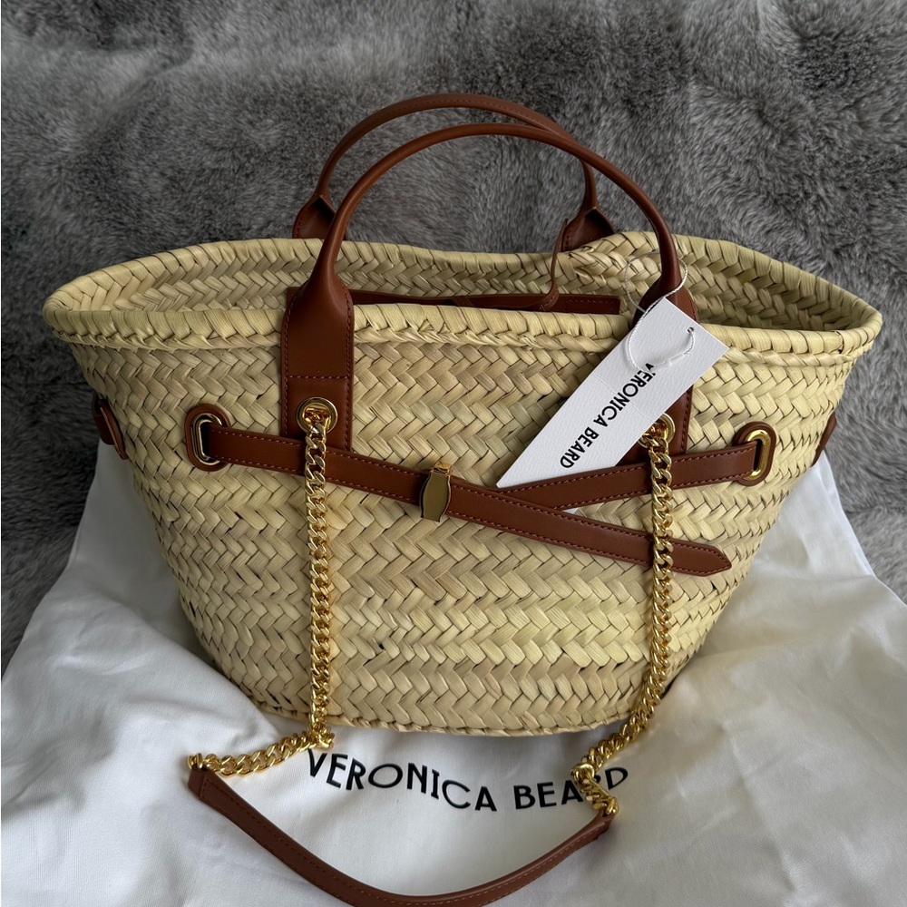 Veronica Beard Straw Tote – NEW ✨